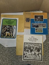3 Vintage 1974 University Of Notre Dame NCAA Football Guide,Spring Prospectus