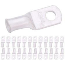 SELTERM 25pcs 8 AWG 10 Stud Marine Grade Tinned Copper Battery Cable Lugs, 8...
