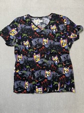 Disney The Nightmare Before Christmas Scrub Top Women's Size L Holiday