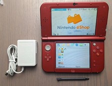 New Nintendo 3DS XL Metallic Red Charger + 64GB SD Card | Region Free DUAL IPS