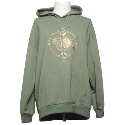 Kapuzenpullover, Größe: XL, Grün, Baumwolle, Print, Damen #JMl