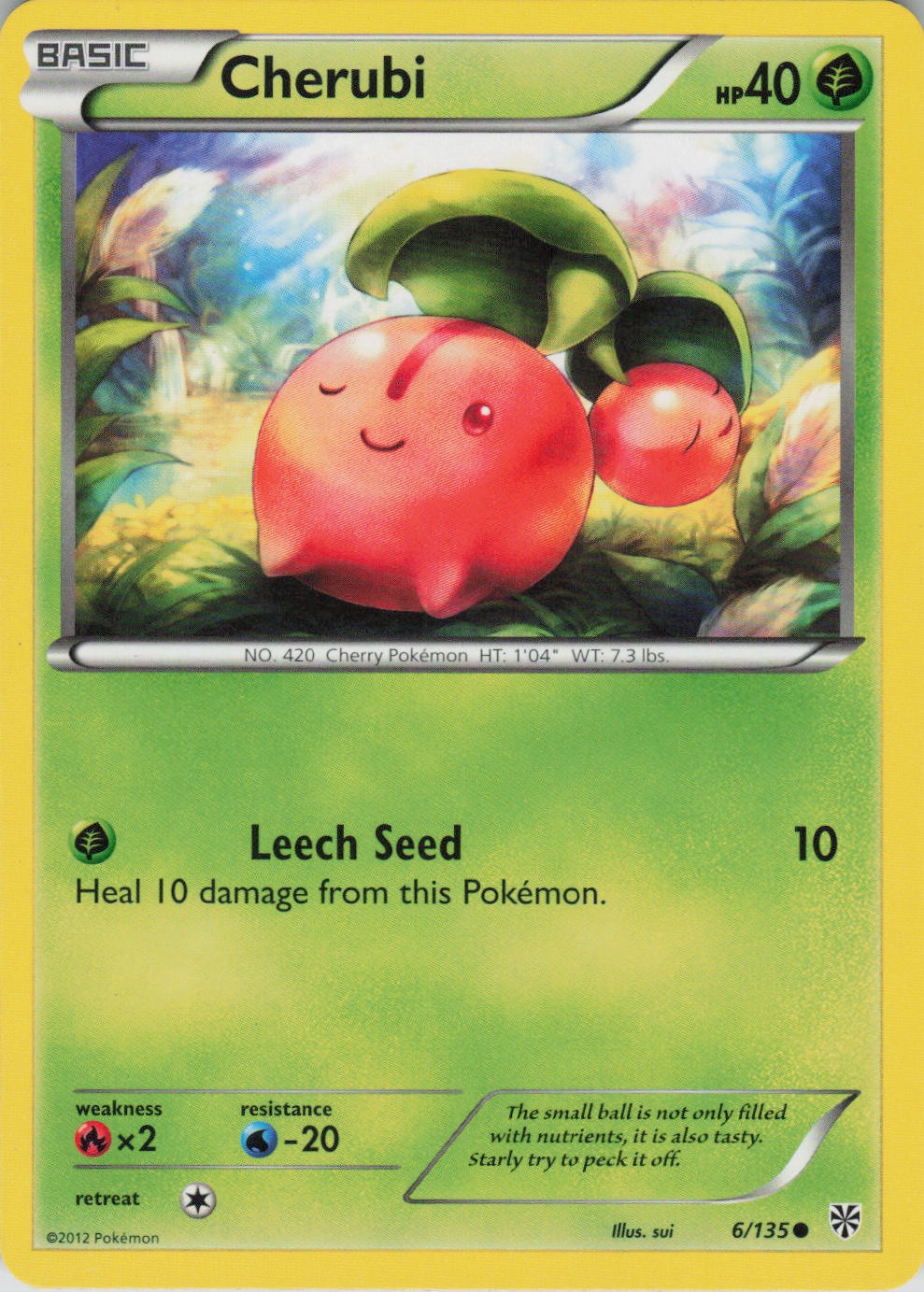 Cherubi 6/135 Common Plasma Storm Pokemon Lightly Played