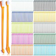 200 Pcs Dog Toothbrush Cat Tooth Brushes Double Sided Brushing Kit for Dogs Cats