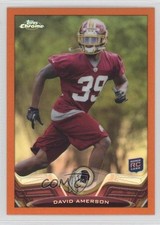 2013 Topps Chrome Retail Orange Refractor David Amerson #66 6a3