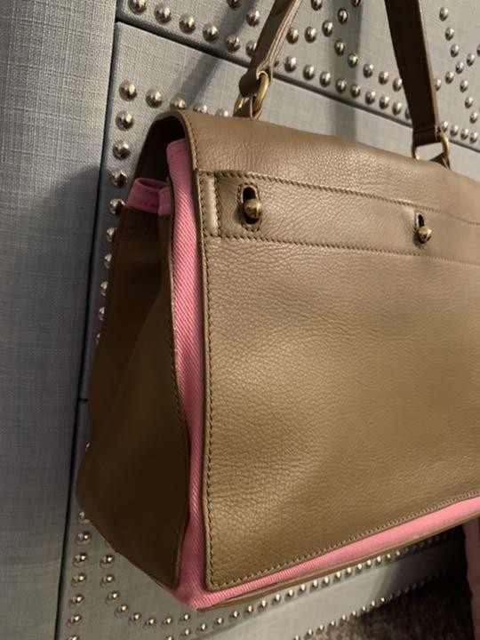 Borsa donna Yves Saint Laurent beige rosa 12 4 pollici 17