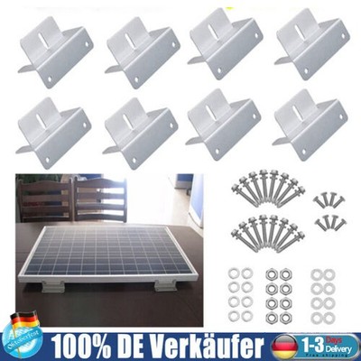8PCS Solarmodul Halterung Befestigung Aluminium Z Winkel Wohnmobil Modul Halter