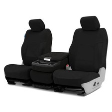 For Chevy Suburban 1500 14 Polycotton Drill 1st Row Black Custom Seat Covers