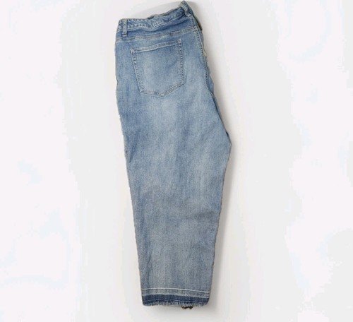 🌸Terra & Sky Distressed Stretch Blumen Vogel Stickerei Capri Jeans Damen 20W - Bild 5 von 11