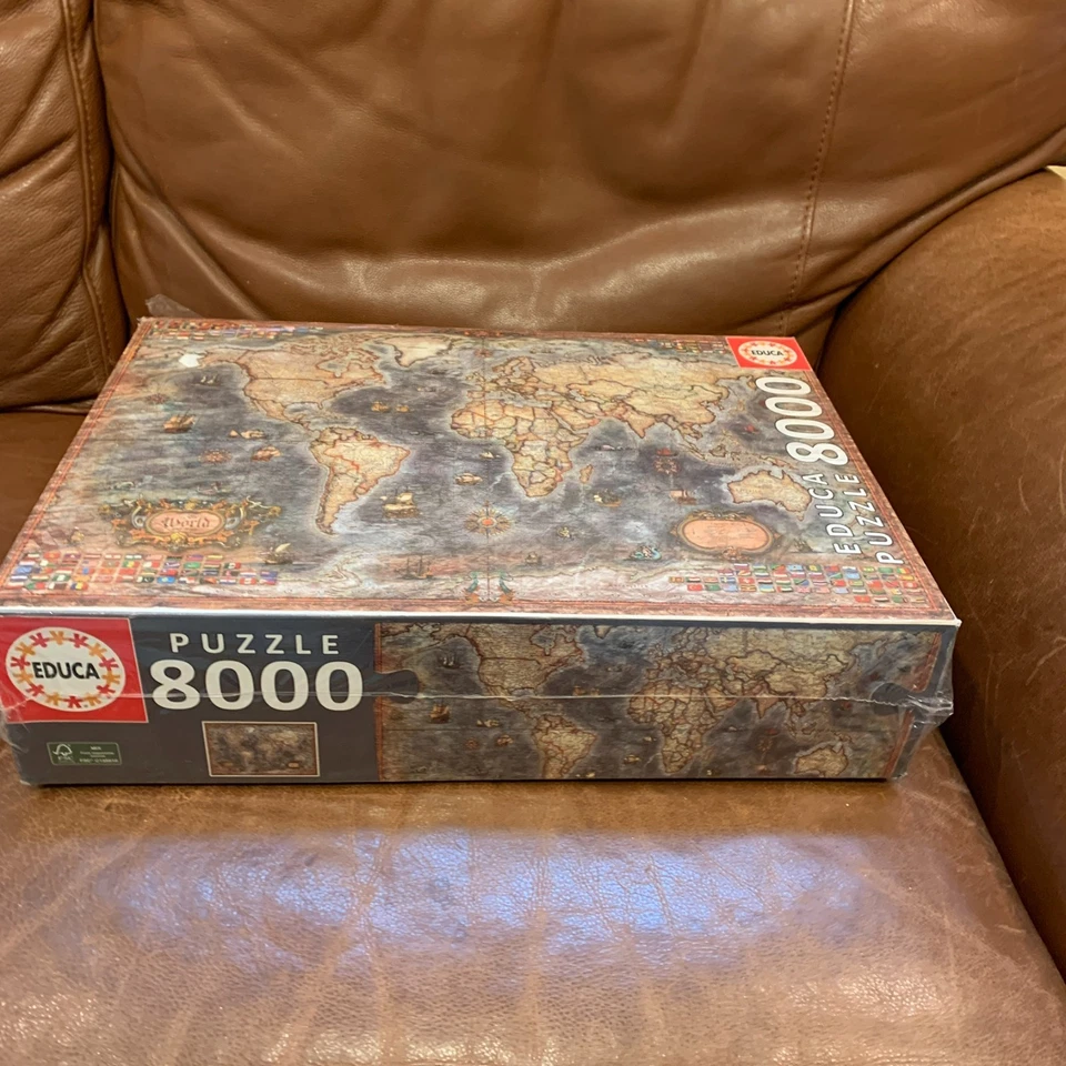 New Educa 8000 Piece Jigsaw Puzzle HISTORICAL WORLD MAP 18017 SEALED! - Image 2 of 4