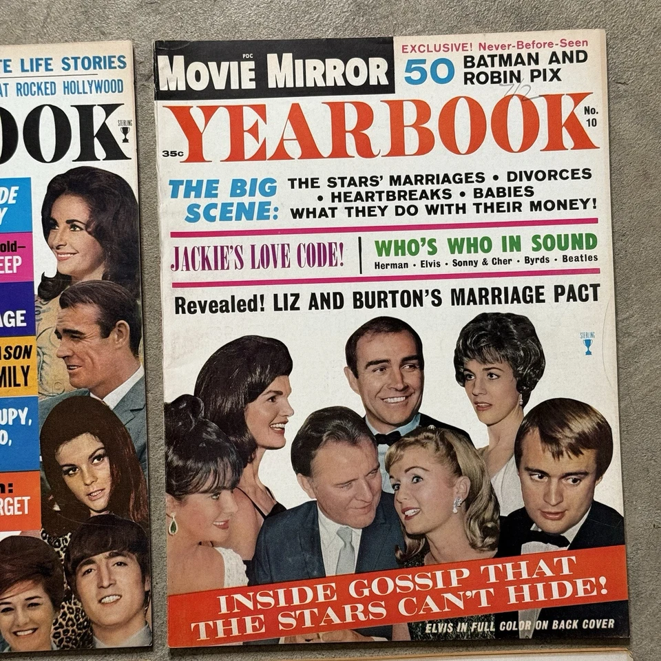 Lot of 6 Vintage Movie Mirror & Yearbook Magazines 1960s Hollywood Gossip Stars Foto 4 de 4