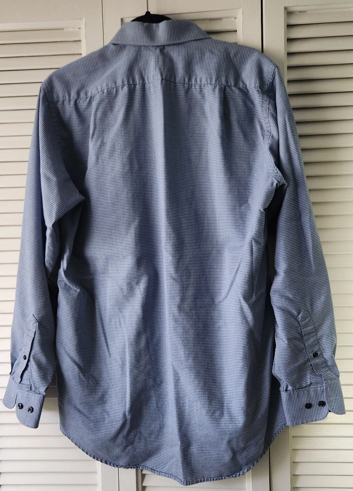 Vintage Barrington Blue Check Plaid Button Up Large - Image 2 of 4