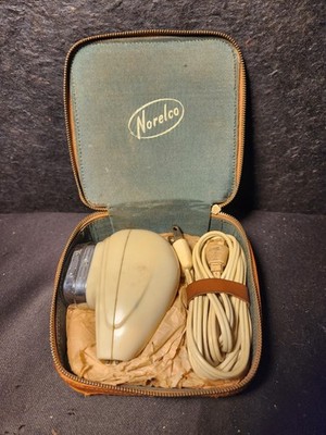 VINTAGE 1950 s Norelco Rotary Electric Speed Shaver in Original Case WORKING