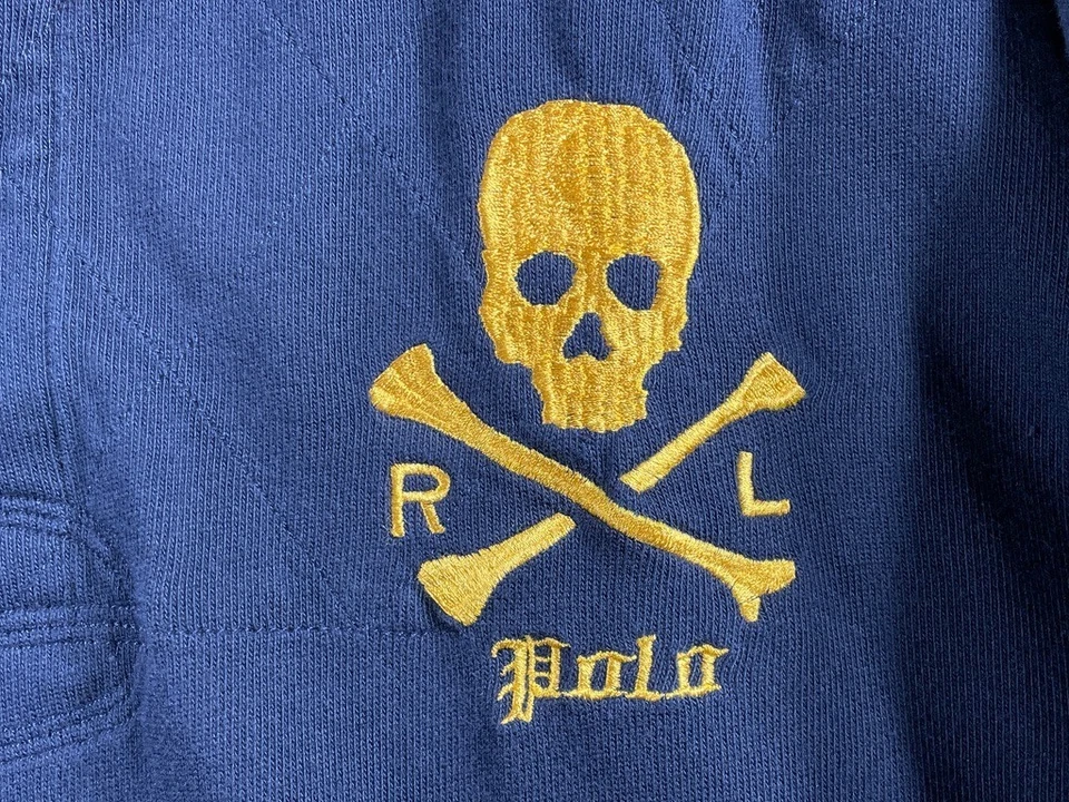 Polo Ralph Lauren Mens Rugby Shirt 2XLT Skull & Crossbones Blue Captains Cup RL - Image 4 of 4