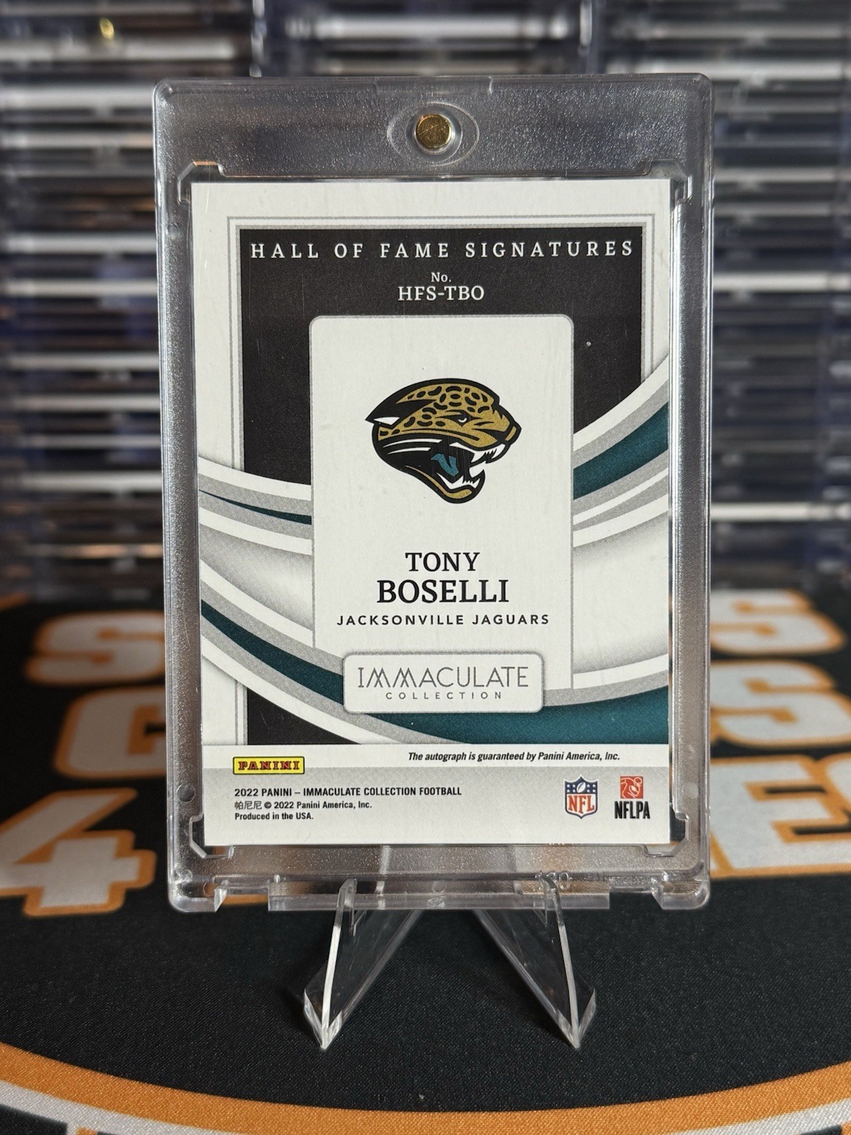 Tony Boselli 2022 Immaculate Football Hall of Fame Signatures On Card Auto /49 view 5