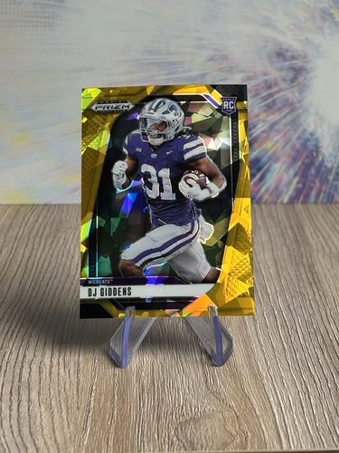 2025 Panini Prizm Draft Picks - DJ Giddens #44 Gold Ice Prizm (RC) Kansas State