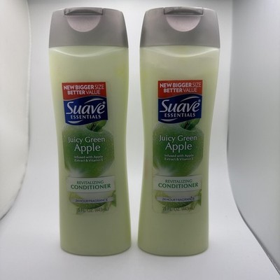 Lot of 2 Suave Essentials Juicy Green Apple Revitalizing Conditioner 15 oz