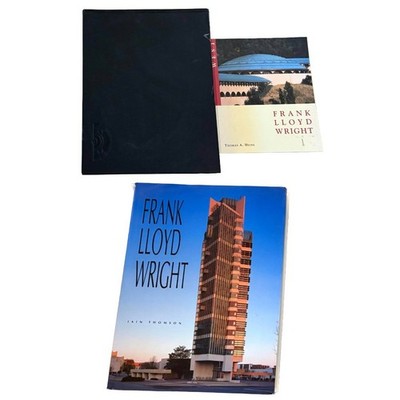 Set of 3 Vintage Frank Lloyd Wright Books Hardcover & Soft Cover