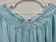 Miss Elaine Classics Seafoam Nightgown Size XL nightie feminine cottage core