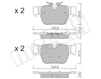 Metelli Bremsbelagsatz, Scheibenbremse 22-1267-0 FüR BMW Mini