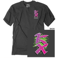 Factory Effex Kawasaki Retro KX T-Shirt - Heather Charcoal, Large 28-87114