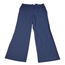 Member's Mark Women's Stretch Soft Pockets Travel Wide Leg Pant Navy, L 