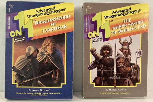 VTG 1986 2 TSR 1 on 1 Adventure Gamebooks #5, #6  FIRST PRINTINGs Slipcased(box)