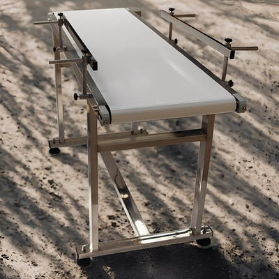 #ad Electric Conveyor w Dual Guardrail PVC Belt Stainless Body Adjust Speed53x15.7#x27;#x27; $719.10