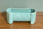 Turquoise Vintage McCoy Glossy Ceramic Rectangular Art Pottery Planter USA