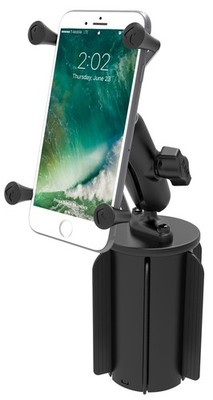 RAM Mount RAM-A-CAN Cup Holder Base w/ Large Device X-Grip Fits Plus Size Phones