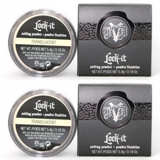 2 Kat Von D Lock-It Translucent Setting Powder 0.19 oz Long-Lasting Matte Finish