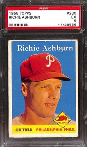 1958 Topps #230 Richie Ashburn PSA 5 EX 17468566 