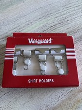 Vanguard Shirt Garters Garter Shirt Stays White Set of Four Straps NIP