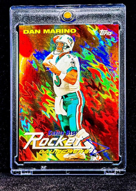 Dan Marino Red Fire Foil Insert Rocket Launchers Dolphins HOF