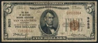 5 Five Dollar Brown Seal Note 1929 Bank of CA National Assn San Francisco #9655