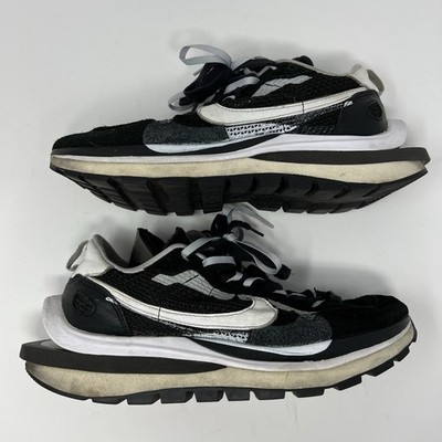 Sacai Nike VaporWaffle Black White Mens Size 9.5 Sneakers Shoes CV1363-001