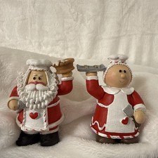 Baking Santa  Mrs Claus Figurine - Christmas Decoration 4.25  Nostalgic