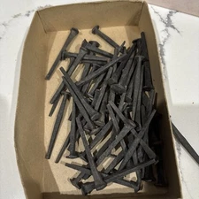 Antique 3" Steel Wrought Iron Rose Head Nails- Lot Of  50