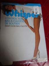 WHISPER Vintage TAUPE Nylon PANTYHOSE - Size EXTRA LONG - 135 to 160 lbs- 1980's