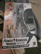 Power Rangers Lightning Collection Signed Mighty Morphin Metallic Black Ranger