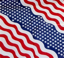 Wholesale Lot 3 22"X22" USA American Patriotic WAVING Flag Bandana