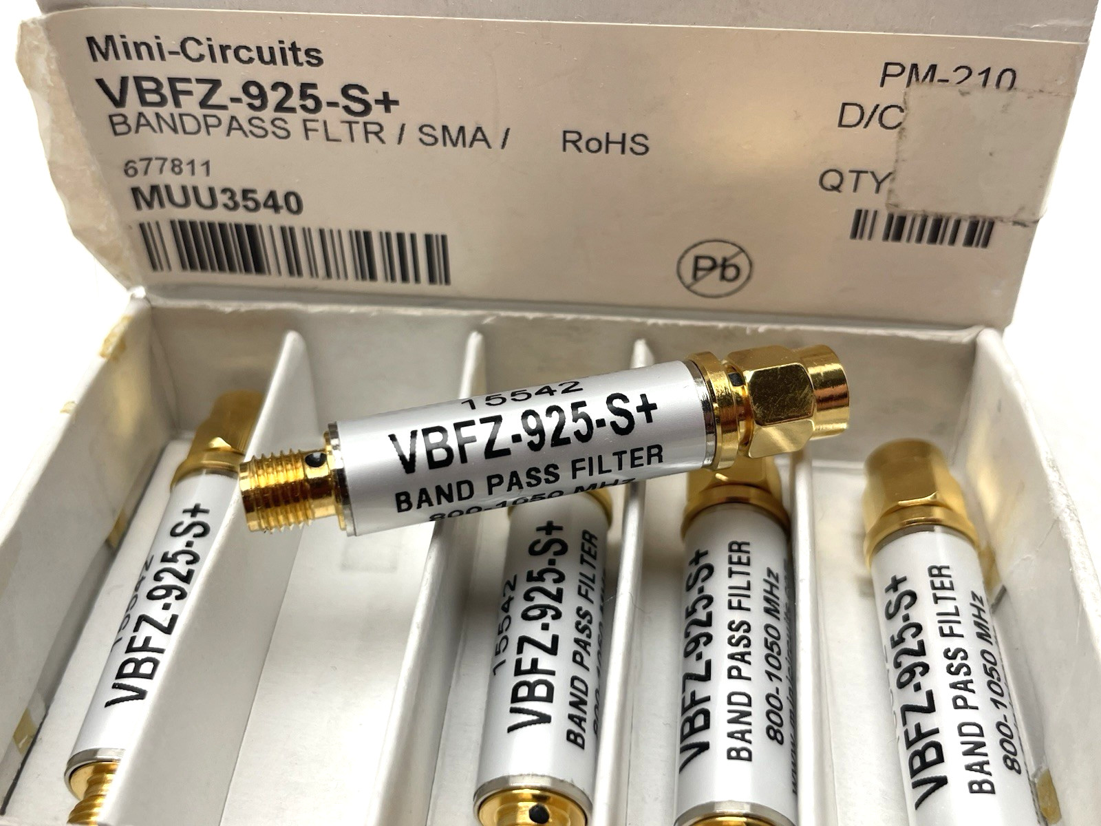 NEW MINI-CIRCUITS VBFZ-925-S+ BANDPASS FILTER 800-1050 MHz SMA (BOX OF 5)