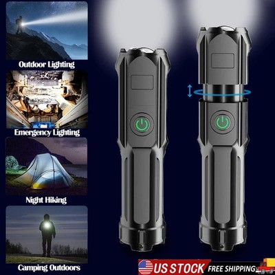 2x USB Rechargeable Flashlights High Lumens, Super Bright Flashlight LED,Outdoor