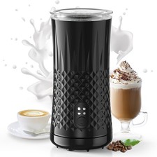 4 in 1 Hot Chocolate Maker Coffee Electric Milk Steamer Frother Black UK