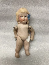Antique porcelain articulated doll 3.5", marked "P.27", Germany, Limbach AG