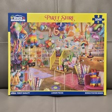 Puzzle 1000 Pieces "Party Store" White Mountain Jigsaw USA Bonus Poster Complete