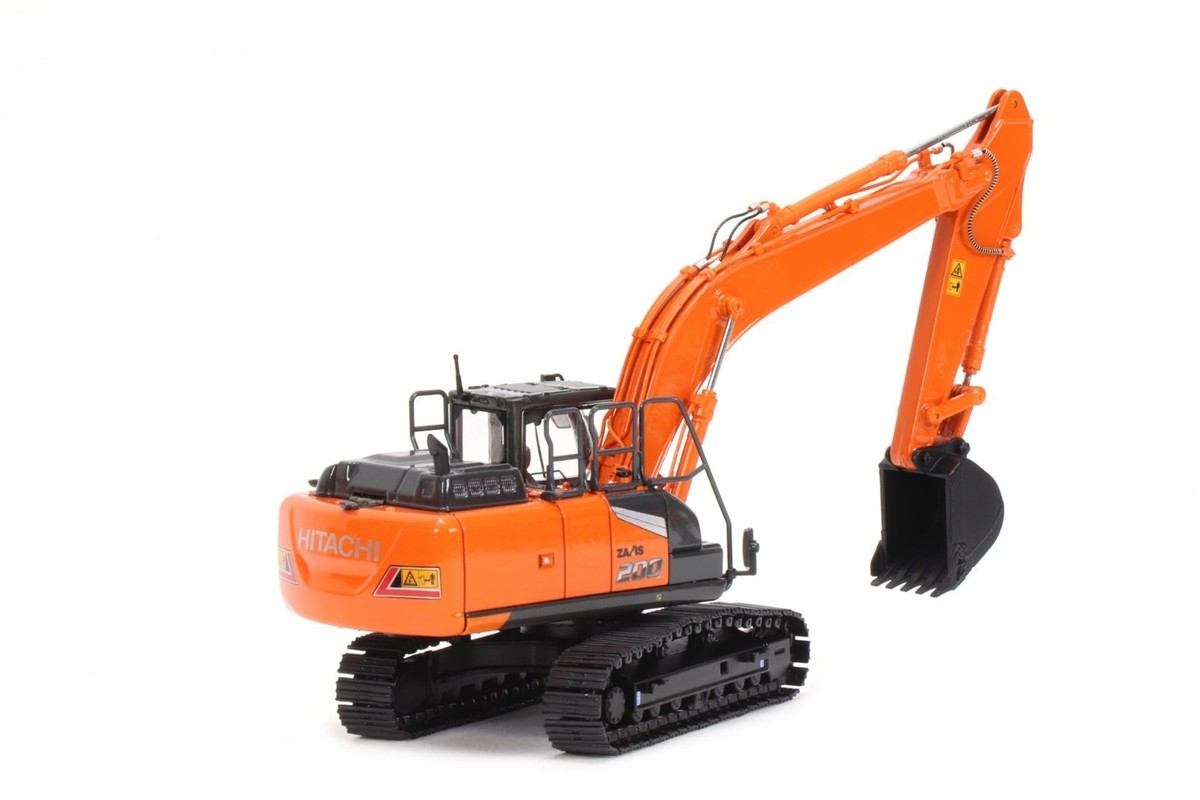 HITACHI EX200 ミニカー オレンジ Hitachi ZX200-7 Excavator - Replicars 1:50 Scale Diecast Model New