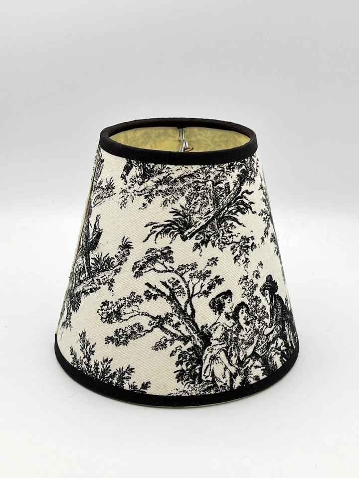 "Pantalla de lámpara de baño vintage negra marrón estilo francés 6,25"" X 4""" Foto 4 de 4