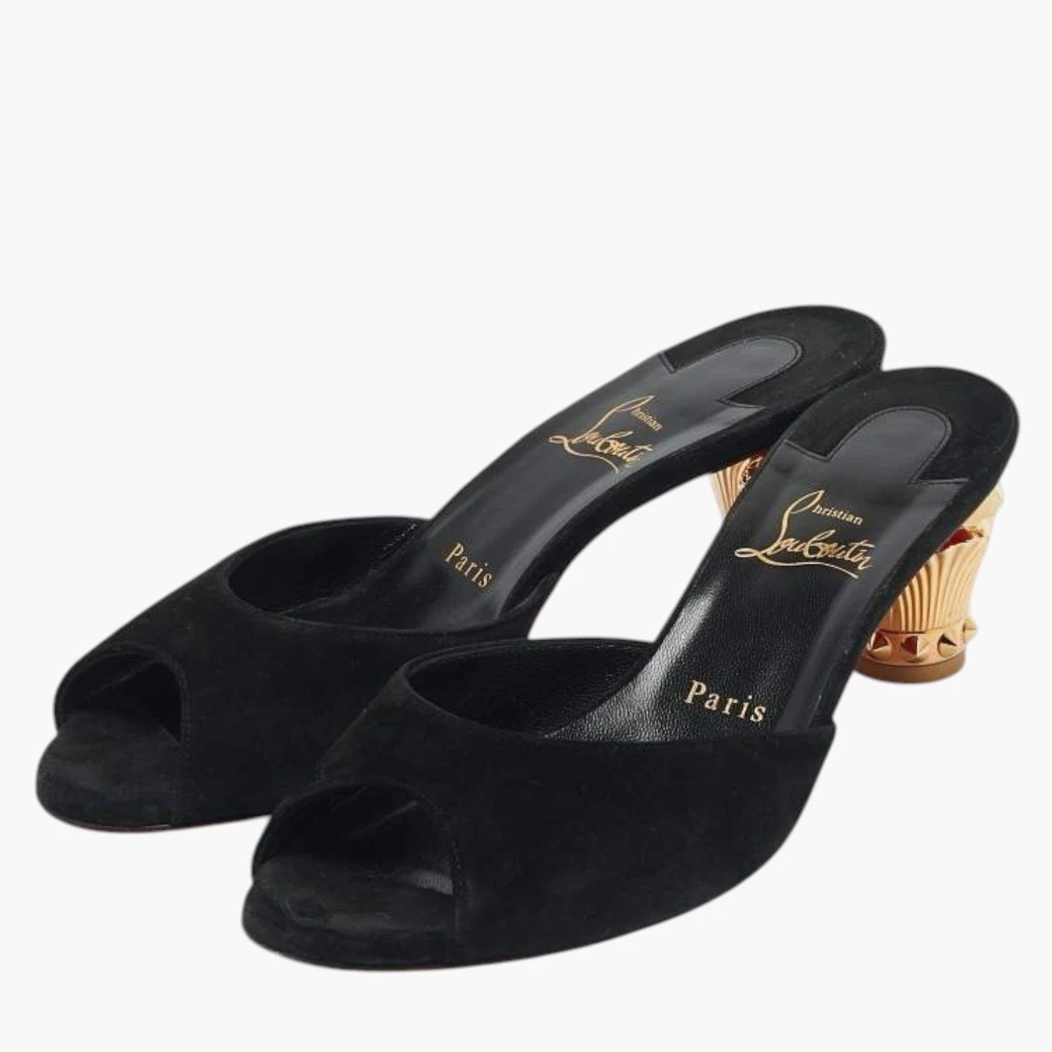 Christian Louboutin — Christian Louboutin Heels Sandals Lipsita Queen EU 37 UK 4 US 7 black 55 heel