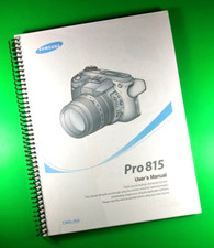 Manuale d'uso per fotocamera Samsung Pro 815 164 pagine con cover trasparenti!