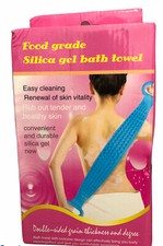 Silicone Shower Brush, Handle Body Washer, Double Side Shower Massage Brush Long